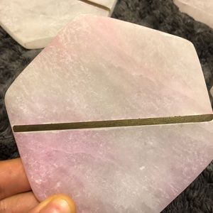 Dining - Rose quartz coasters Dining - Rose quartz coasters